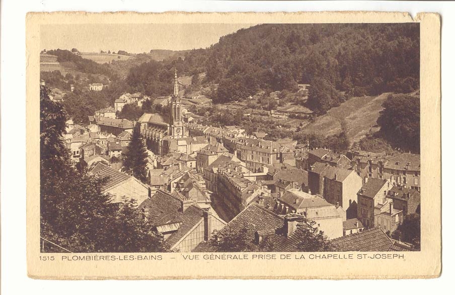 Plombieres les Bains CPA Vue generale prise de la chapelle St Goseph