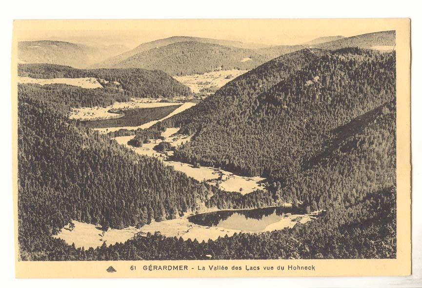 Gerardmer CPA La vallee des lacs vue du Hohneck