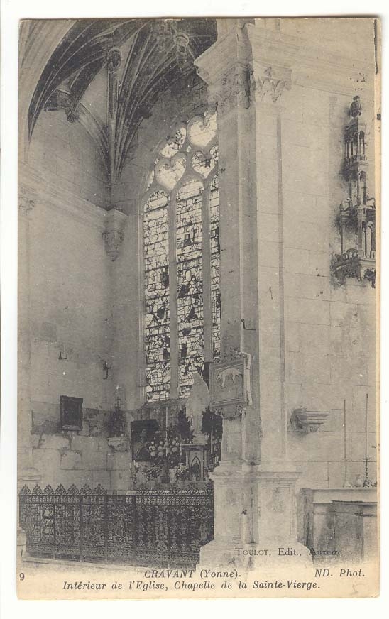 Cravant CPA Interieur de l'eglise chapelle de la Sainte Vierge