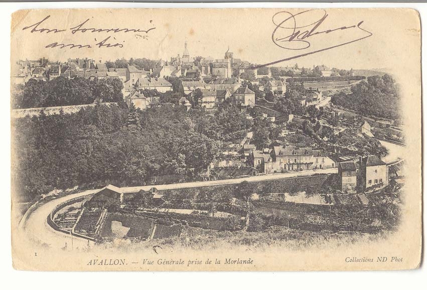 Avallon CPA Vue generale prise de la Morlande