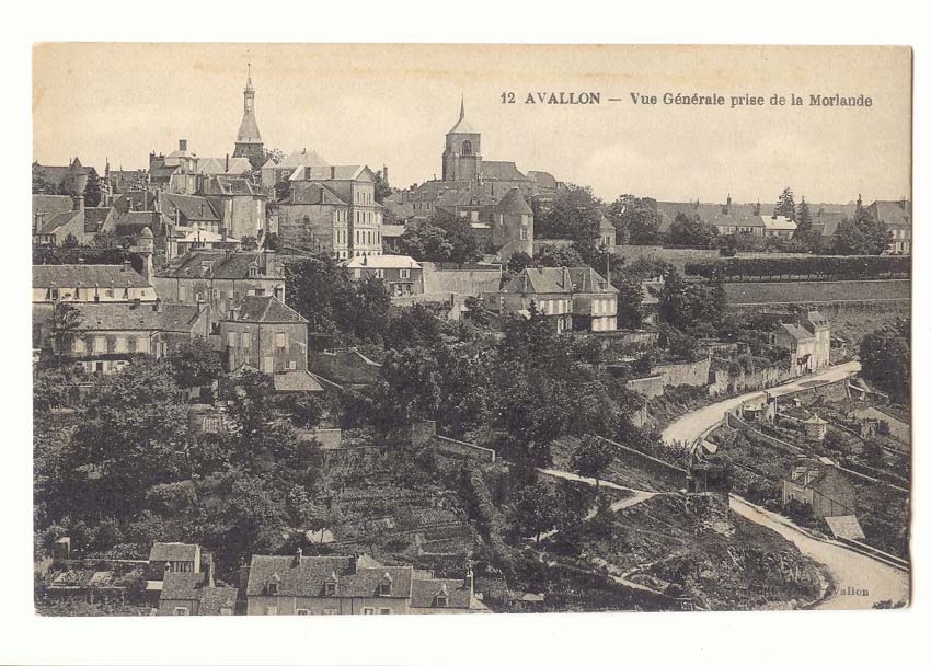 Avallon CPA Vue generale pris de la Morlande