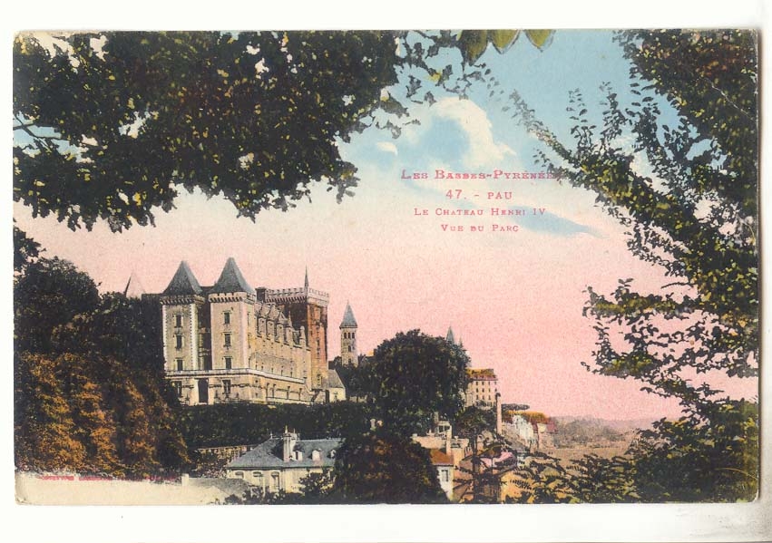 Pau CPA Le chateau Henri IV Vue du parc