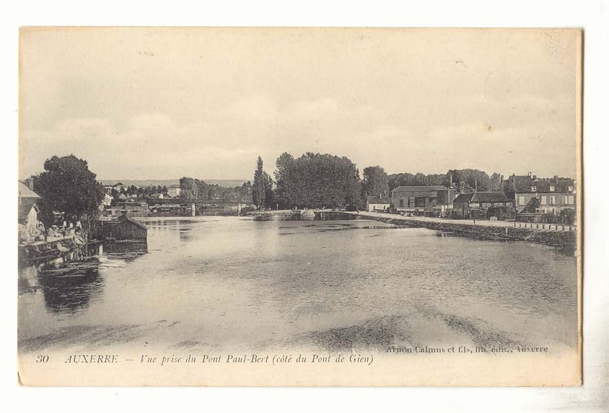 Auxerre CPA Vue prise du pont Paul Bert (cote du pont de Gien)