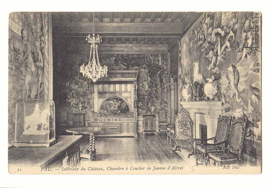 Pau CPA interieur du chateau chambre a coucher de Jeanne d'Albret