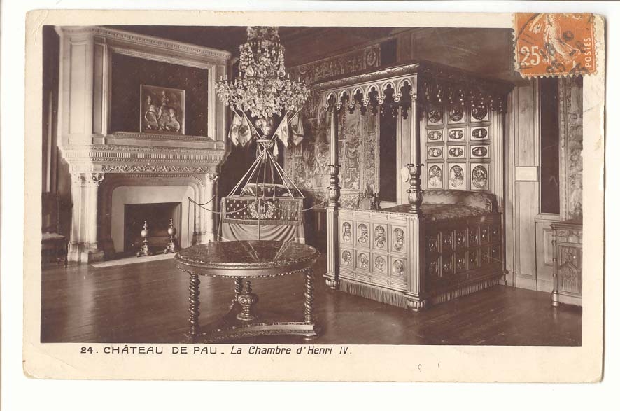 Pau CPA La chateau La chambre Henri IV