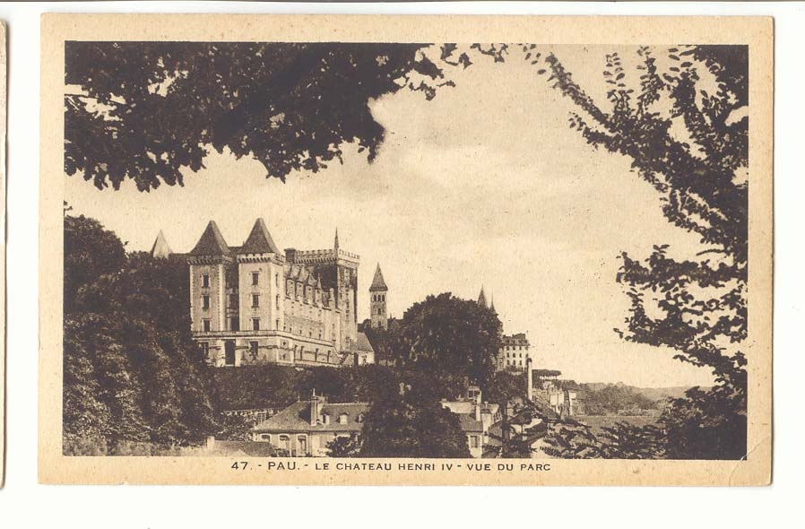 Pau CPA Le chateau Henri IV Vue du parc