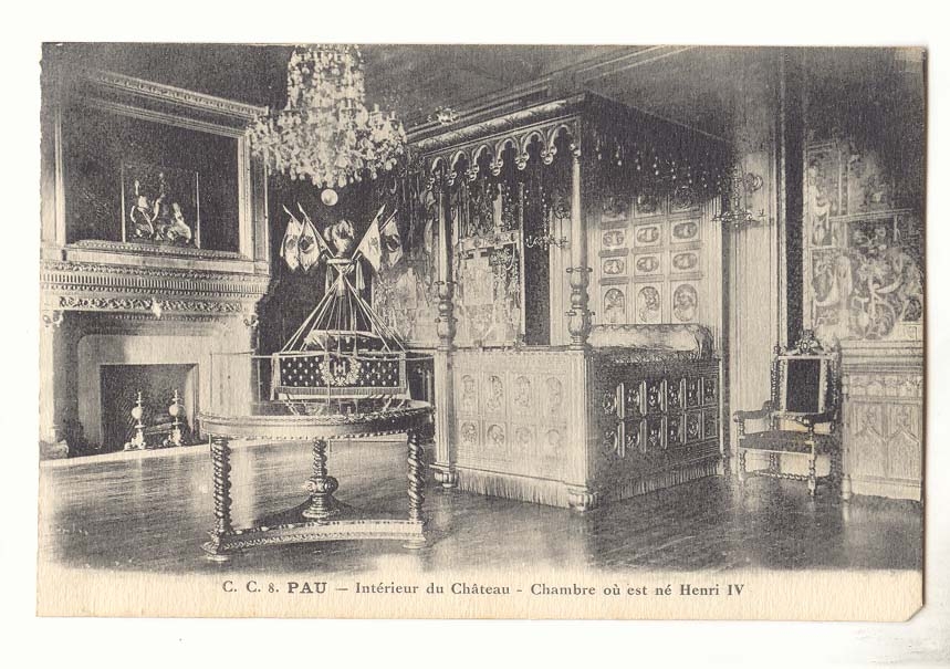 Pau CPA interieur du chateau Chambre ou est ne Henri IV