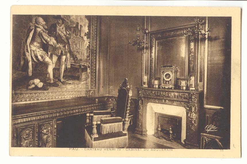Pau CPA Le chateau Herni IV Cabinet du souverain