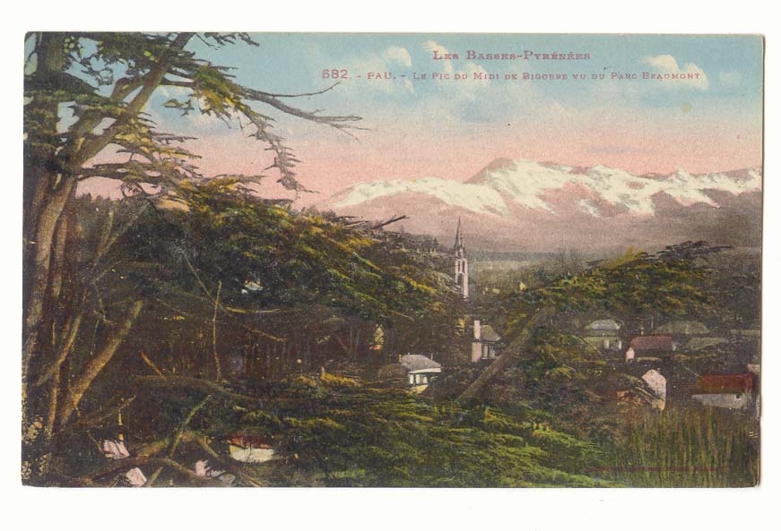 Pau CPA Le pic du midi de Bigorre vu du parc Braumont