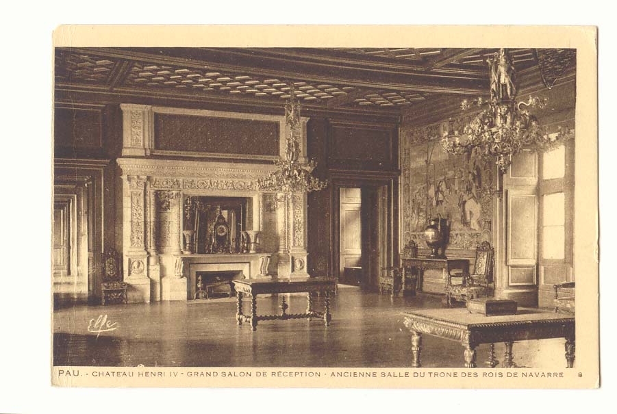 Pau CPA Chateau de Henri IV Grand salon de reception Ancienne salle du trone des rois de Navarre