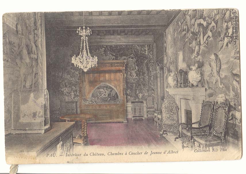 Pau CPA Interieur du chateau Chambre a coucher de Jeanne d'Albret