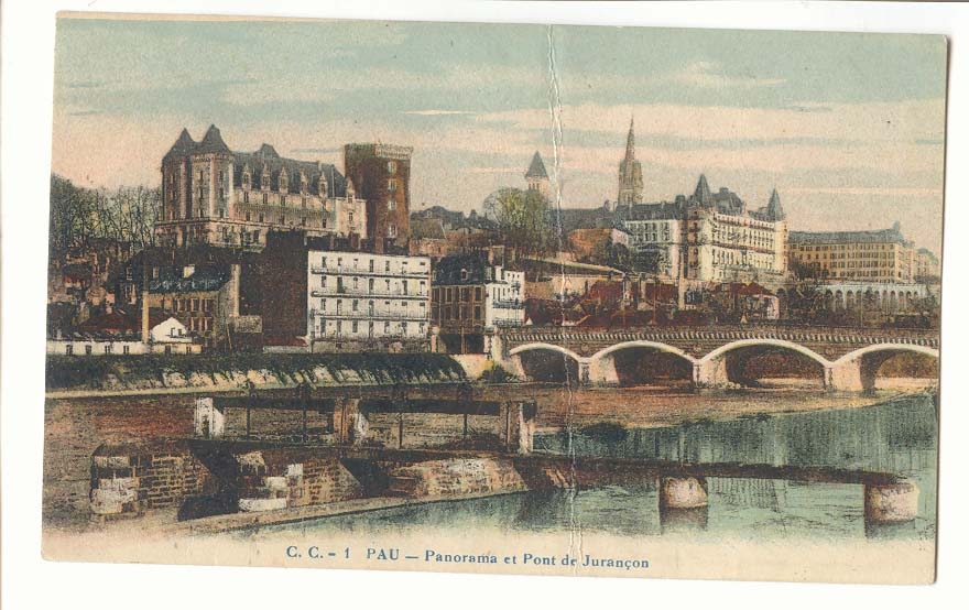 Pau CPA Panorama et pont de jurancon