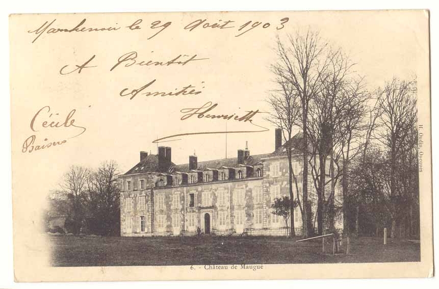 CPA Chateau de Mangue (carte precurseur)