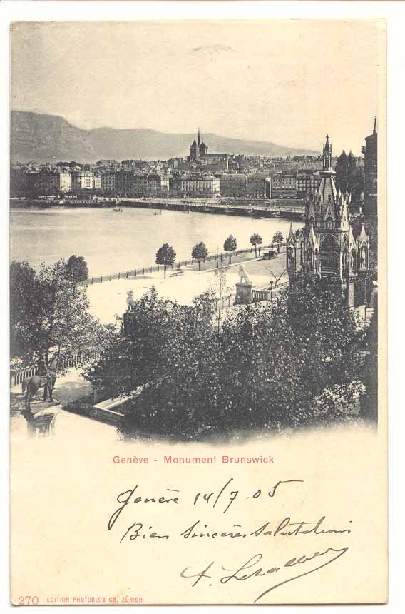 Geneve CPA Monument Brunswick