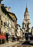 CPA Bourg en Bresse Ain Eglise et rue Notre Dame 