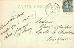 CPA St Quentin Rue Denfert Mars 1919 