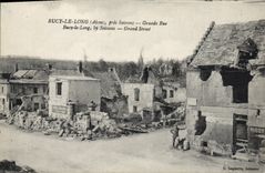 CPA Bucy le Long Aisne Pres Soissons Grande Rue 