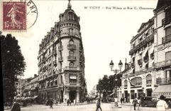 CPA Vichy Rue Wilson et Rue G Clemenceau 