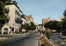 CPA Vichy Allier Reine des Villes d'Eaux Avenue Aristide Briand Au fond la Source de l'Hopital 