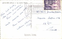 CPA Lapalisse Allier Le Jardin Public