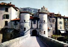 CPA La Route des Alpes Entrevaux B A le Pont Levis 