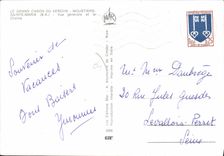 CPA Le Grand Canon du Verdon Moustiers Sainte Marie B A vue generale et la Chaine 