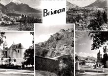 CPA Briancon Hautes Alpes le Pont d'Asfeld vue generale et le Melezin vue generale et la Chaussee la