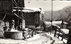 CPA Les Grandes Alpes en hiver Saint Veran sous la Neige le plus haut Village habite d'Europe un coi