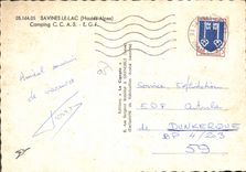 CPA Savines le Lac Hautes Alpes Camping C C A S E G F 