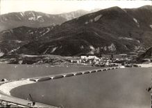 CPA Savines le Lac Htes Alpes Le Pont sur le Lac et Savines vue generale 