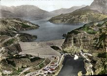 CPA Lac et Barrage de Serre Poncon Htes Alpes Vue generale 