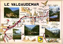 CPA Les Hautes Alpes Le Valgaudemar Carte Touristique 
