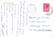 CPA Les Hautes Alpes Le Valgaudemar Carte Touristique 