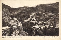 CPA St Laurent les Bains Vue de la route de la Bastide 