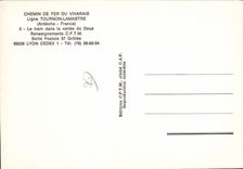 CPA Chemin de Fer du Vivarais Ligne Tournon Lamastre Ardeche France