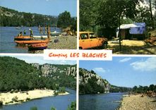 CPA Ardeche Touristique Casteljau Camping Les Blaches dans les gorges du Chassezac 