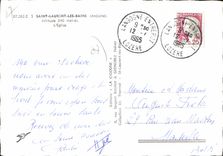 CPA Saint Laurent les Bains Ardeche L'Eglise
