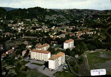 CPA Cransac les Thermes Aveyron Vue generale aerienne 