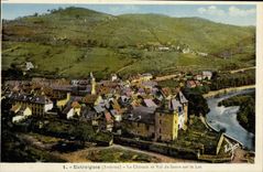 CPA Entraigues Aveyron Le Chateau et Val de Saure sur le Lot 
