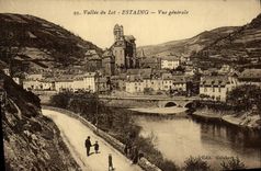 CPA Vallee du Lot Estaing Vue generale 
