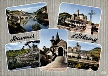 CPA Estaing Aveyron Le Chateau et le Vieux Pont 