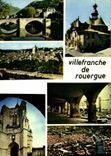 CPA Villefranche de Rouergue Aveyron Le Pont des Consuls Vue generale Chapelle des Penitents Noirs C