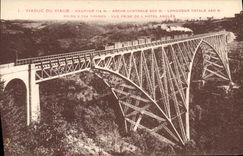 CPA Viaduc du Viaur vue prise de l'Hotel Angles 
