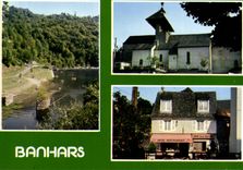 CPA Banhars Aveyron Le Camping de Laurariol L'Eglise L'Hotel de la Seives 