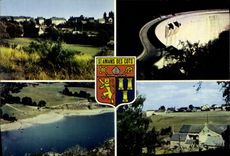 CPA Saint Amans des Cots Aveyron Vue generale Le Barrage de la Selves 