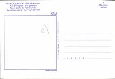 CPA Marcillac Vallon Aveyron Rue principale Vue generale Notre Dame de Foncourrieu Carrefour Mairie