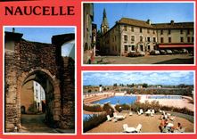 CPA Naucelle Station verte de vacances Porte des Angials Place de l'Hotel de Ville Piscine Climatise
