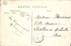CPA L'Auvergne Cantal Thiezac le chaos de Casteltinet et Vue de Thiezac 
