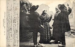 CPA L'Auvergne La Bourree d'Auvergne 