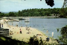 CPSM SEMUR-en-AUXOIS plage du Lac de Pont